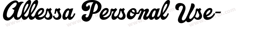 Allessa Personal Use字体转换